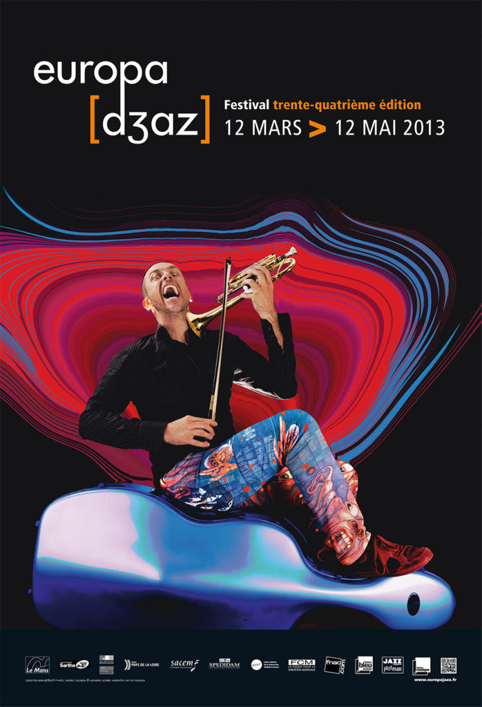 Agence de communication A Tribu Le Mans 72 Sarthe Pays-de-la-Loire — Europajazz affiche 2013