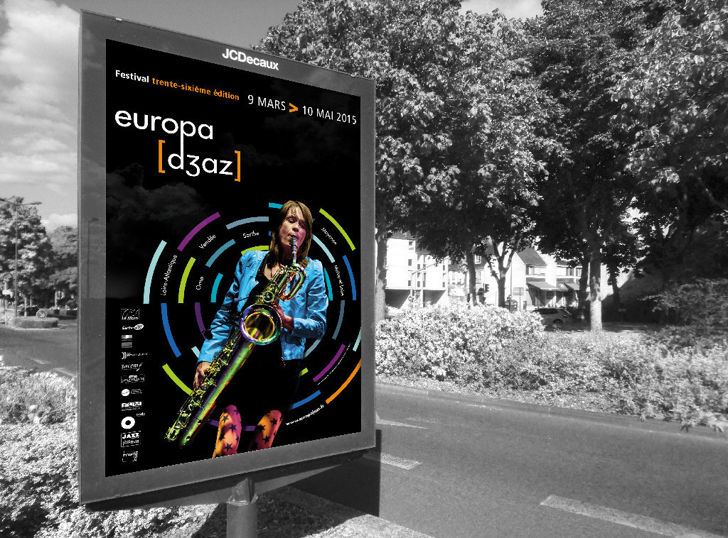 Agence de communication A Tribu Le Mans 72 Sarthe Pays-de-la-Loire — Europajazz affiche 2015
