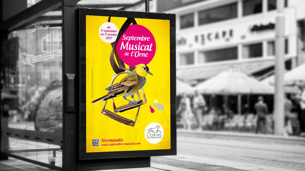 Agence de communication A Tribu Le Mans 72 Sarthe Pays-de-la-Loire — Septembre Musical de l'Orne affiche saison 2017